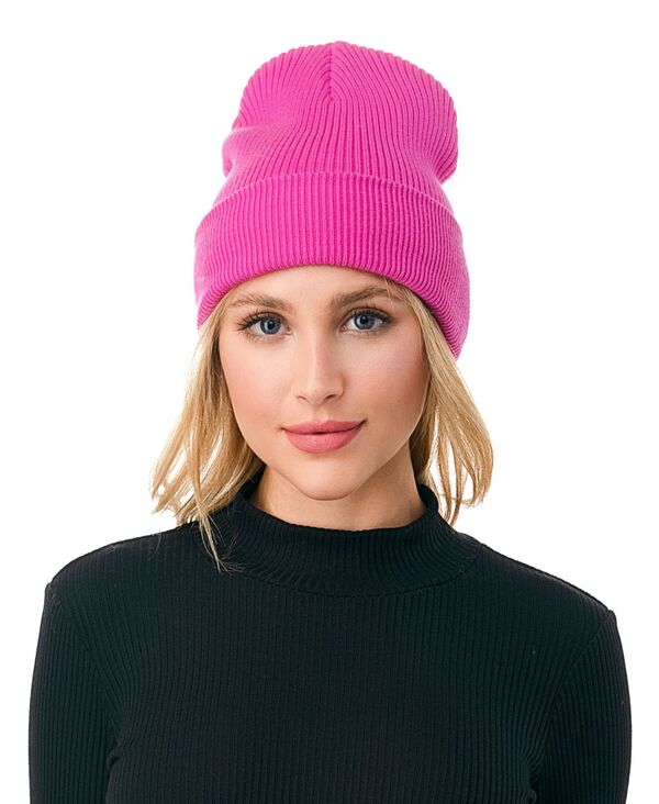 マーカスアドレール レディース アクセサリー 帽子 Marcus Adler Women's Ultra Soft Rib Detail Cuff Beanie Fuchsia フューシャ