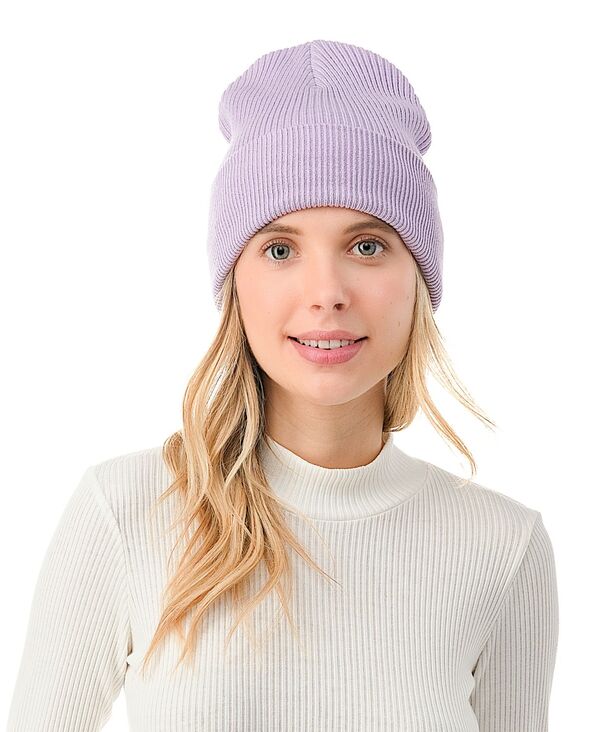 マーカスアドレール レディース アクセサリー 帽子 Marcus Adler Women's Ultra Soft Rib Detail Cuff Beanie Lavender ラベンダー