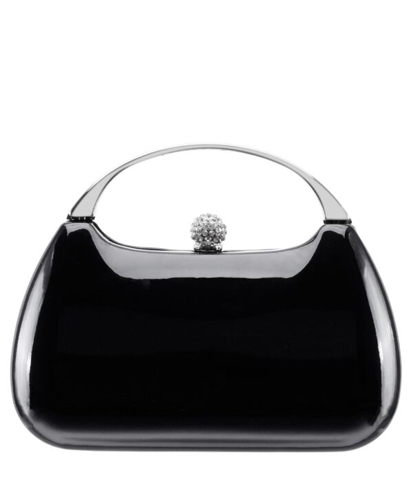 ニナ レディース 御徒面子 トール Nina Women\u0027s Metallic Minaudiere bag with Metal Handle Black 黒いこと