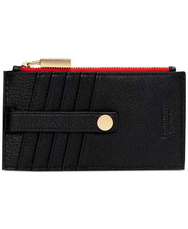 ハミット レディース 付属品 紙入れ なめし革 Hammitt 210 West Leather Cardholder Black Brushed 黒いこと