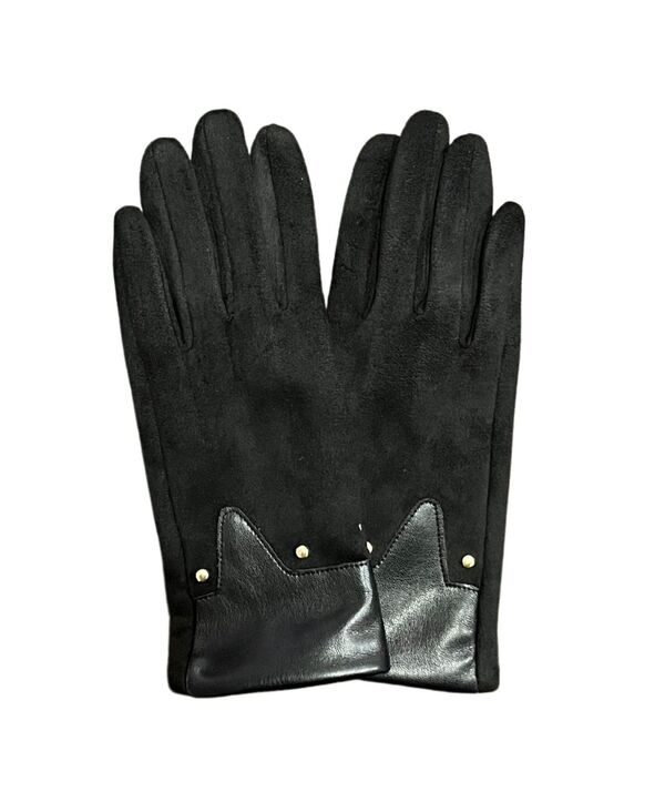 マーカスアドレール レディース アクセサリー 手袋 スエード Marcus Adler Faux Suede Touchscreen Glove Black ブラック