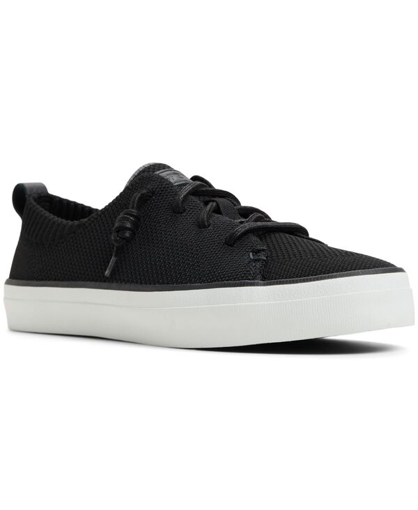 スペリー レディース シューズ スニーカー レース ニット Sperry Women Crest Vibe Knit Lace-Up Sneakers Black ブラック