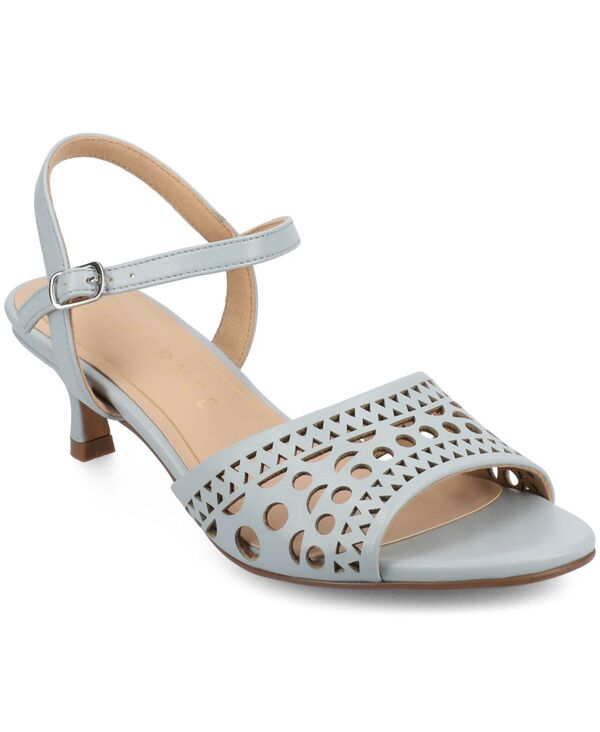 ジュルネ コレクション レディース シューズ サンダル ヒール Journee Collection Women's Jessly Perforated Kitten Heel Dressandals Light Blue ブルー|ReVida 店