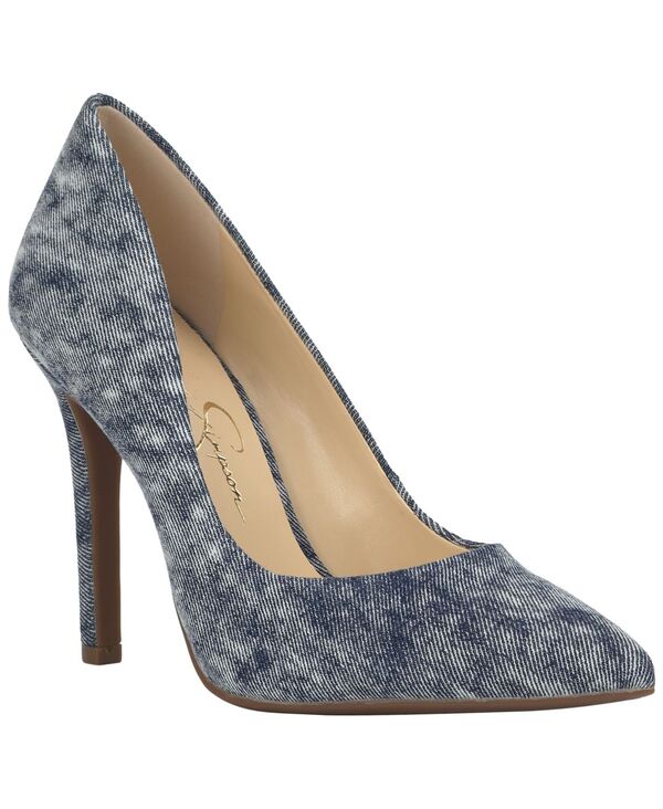 ジェシカシンプソン レディース シューズ パンプス ヒール Jessica Simpson Women's Cassani Pointed Toe Higheel Pumpshadow Blue Denim デニム