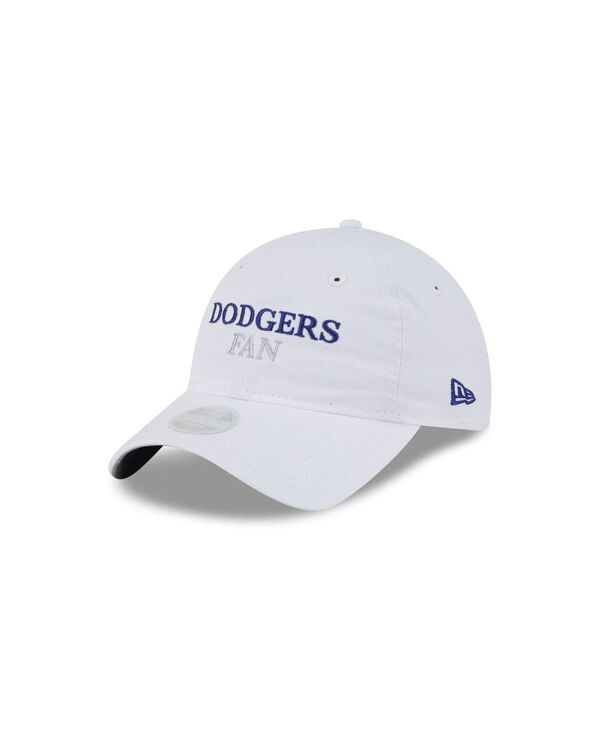 ニューエラ レディース アクセサリー 帽子 New Era Women's White Los Angeles Dodgers Team Fan 9TWENTY Adjustable Hat White ホワイト