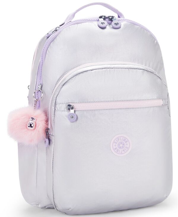 キプリング レディース バッグ バックパック・リュックサック Kipling Seoul XL Backpack Silver Glow Met シルバー|ReVida 店