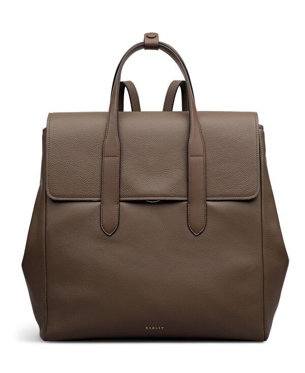 ラドリー 英国の首都 レディース 御徒面子 うしろ側容器に並べる・背嚢 Radley London Mayfair Lanextra-Large Flap Over Backpack Coffee 珈琲