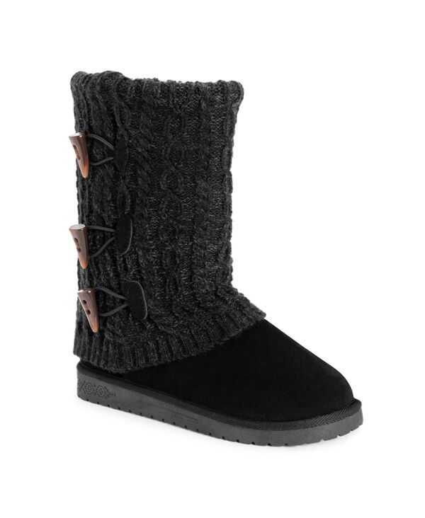 ムクルクス レディース シューズ ブーツ・レインブーツ MUK LUKS Women Cheryl Boots Jet black ブラック
