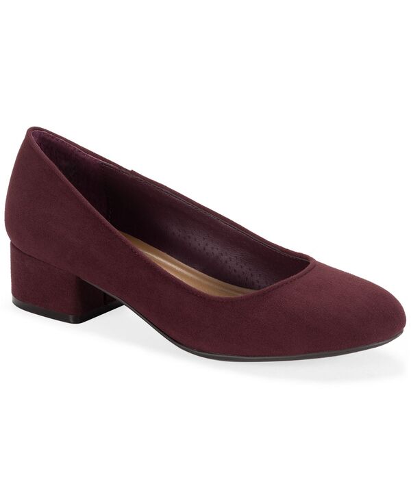 スタイルアンドコー レディース シューズ サンダル ヒール Style & Co Women's Gerriee Block-Heel Pumps Port Wine ワイン｜ReVida 店