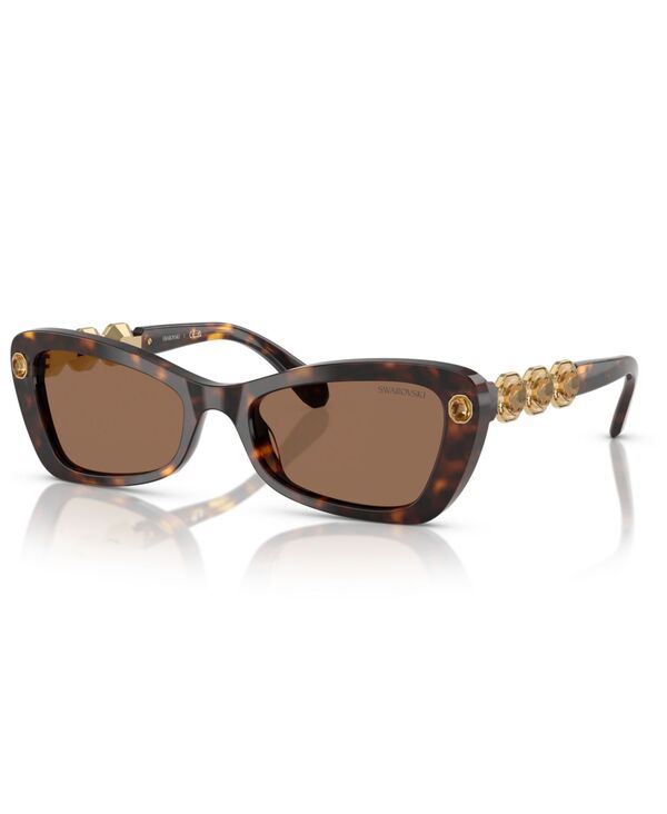スワロフスキー レディース 佩び物 サングラス・アイウェア Swarovski Women\u0027sunglassesK6033 Havana