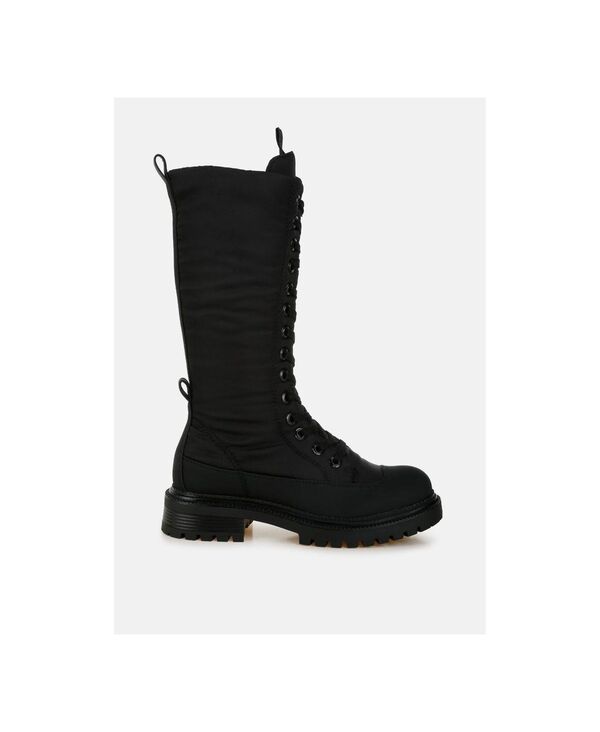 ロンドンラグ レディース シューズ ブーツ・レインブーツ レース London Rag Argi Anti-Skid Lace-Up Combat Boots Black ブラック｜ReVida 店