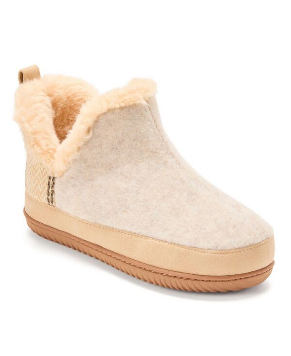 ディアフォームズ レディース シューズ ブーツ・レインブーツ Dearfoams Women's Felted and Plaid Boot Slipper Oatmeal オートミール