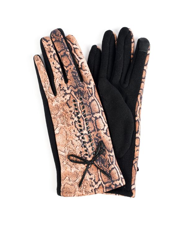 マーカスアドレール レディース アクセサリー 手袋 ジャージー Marcus Adler Women's Leopard Jersey Touchscreen Gloves Brown ブラウン