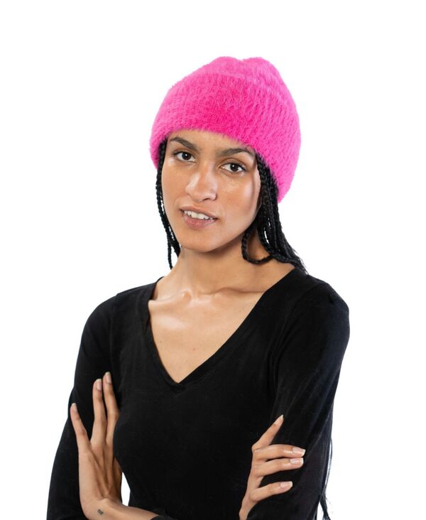マーカスアドレール レディース アクセサリー 帽子 Marcus Adler Eyelash Cuff Beanie Hot Pink ピンク
