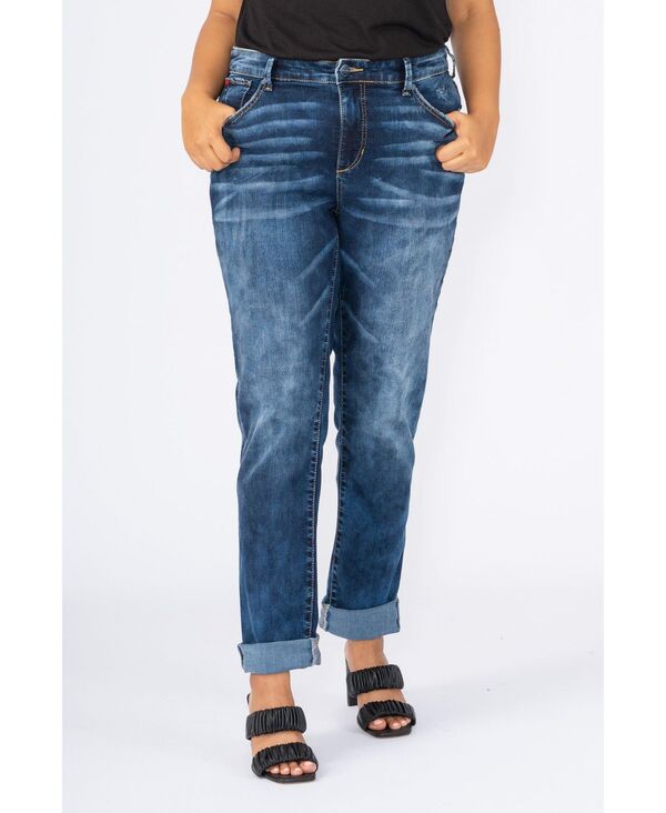 スリンク レディース ボトムス デニムパンツ プラスサイズ SLINK Jeans Plusize High Rise Boyfriend Jeans Harper｜ReVida 店 22,260円