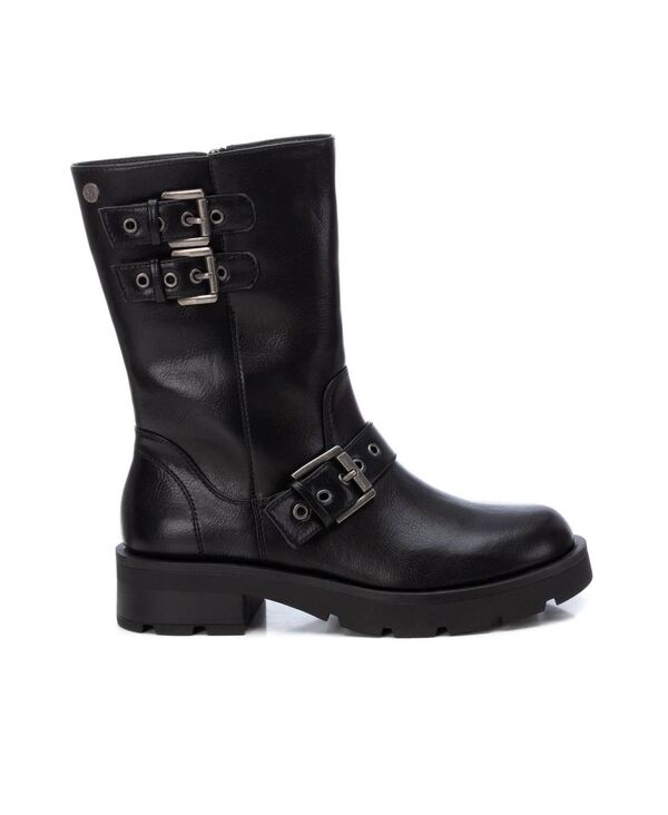 キシタイ レディース シューズ ブーツ・レインブーツ XTI Women's Biker Booties By Black ブラック