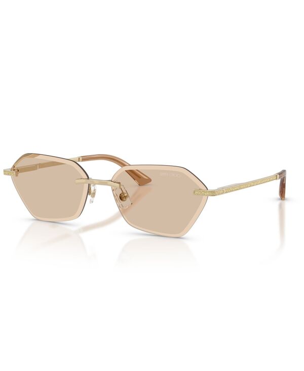 ジミーチュー レディース 佩び物 サングラス・アイウェア Jimmy Choo Women\u0027s Geometric Sunglasses JC4022J Pale Gold ゴールド