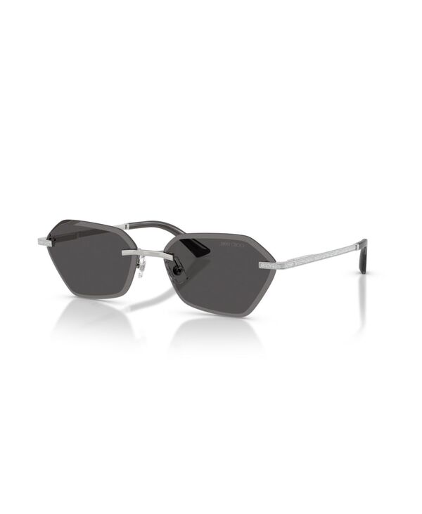 ジミーチュー レディース 佩び物 サングラス・アイウェア Jimmy Choo Women\u0027s Geometric Sunglasses JC4022J Silver しろがね色
