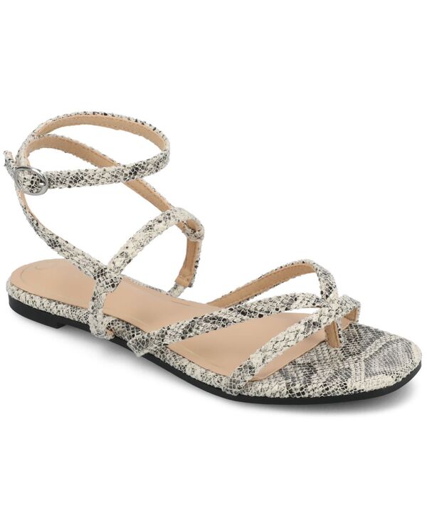 ジュルネ 寄せ合わせ レディース シューズ サンダル Journee Collection Women\u0027serissa Strappy Flat Sandalsnake