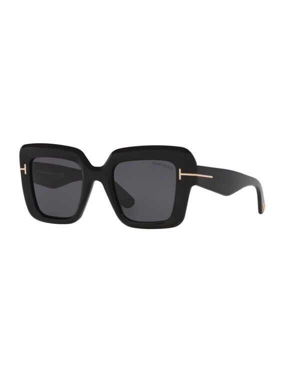 トム・ジェラルド・r・フォード レディース 付属物 サングラス・アイウェア Tom Ford Women\u0027square Sunglassesme TR001880 Black Shiny Gray 黒いこと