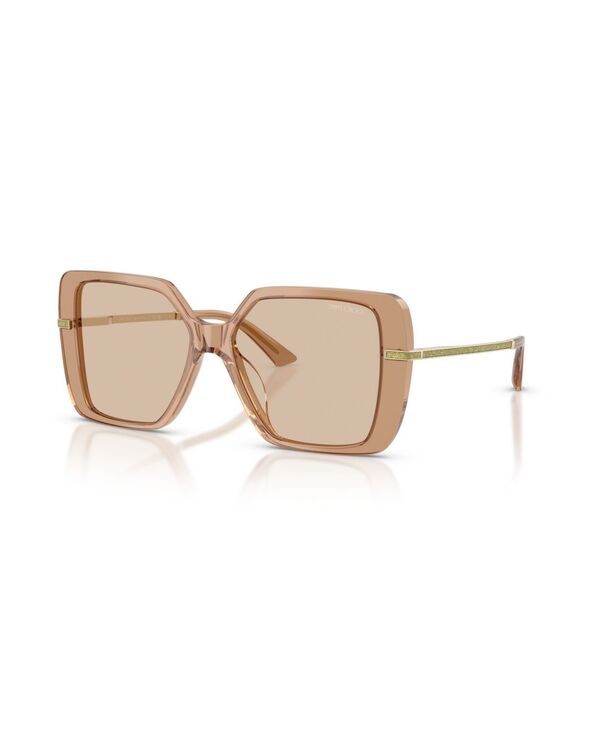 ジミーチュー レディース 佩び物 サングラス・アイウェア Jimmy Choo Women\u0027square Sunglasses JC5048JU Transparentan タン