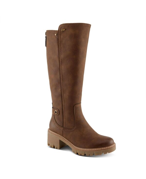 スプリングステップ レディース シューズ ブーツ・レインブーツ トール Spring Step Lexis Water-Resistantall Shaft Boot with Adjustable Calf and Shock-Absorbing Sole Brown ブラウン