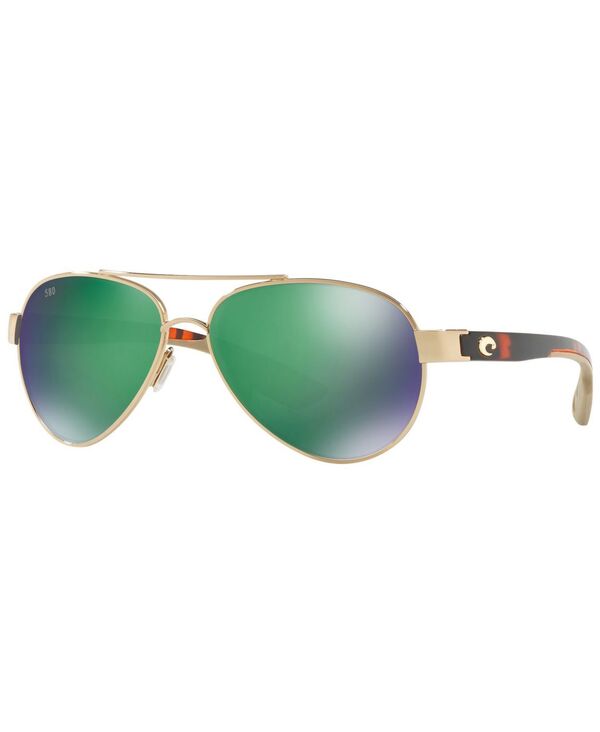 コスタデルマール レディース 佩び物 サングラス・アイウェア Costa Del Mar Women\u0027s Polarized Sunglasses CDM LORETO 57 GOLD PINK SHINY/GREEN MIR POL サクラ色