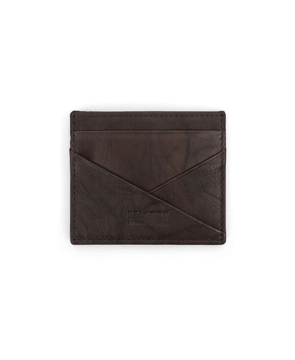 ケネスコール メンズ アクセサリー 財布 レザー Kenneth Cole Reaction Men's RFID Leather Slimfold Wallet with Removable Magneticard Case Brown ブラウン