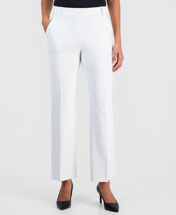 カスパール レディース ボトムス カジュアルパンツ プチ Kasper Women's Mid-Rise Pull-On Straight-Leg Pants Regular & Petite Vanilla Ice 20,610円