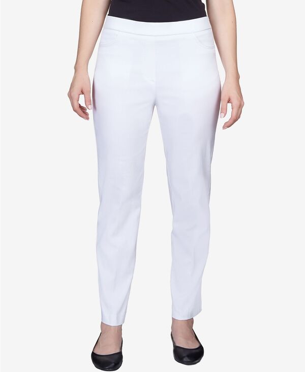 アルフレッド ダナー レディース ボトムス カジュアルパンツ プチ Alfredunner Petite Classics Tummy-Control Pull-On Straight-Leg Pants Petite & Petite Short Pure white ホワイト|ReVida 店