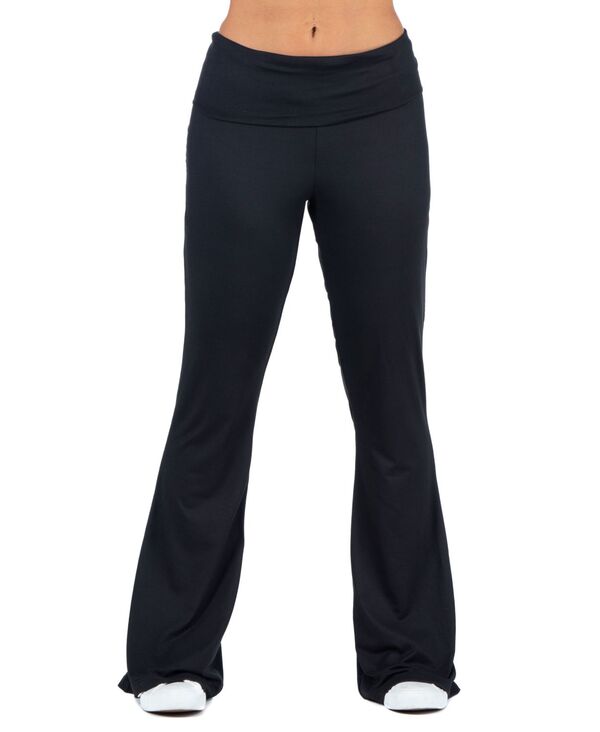 24 セブンコンフォート レディース ボトムス カジュアルパンツ スウェットパンツ 24seven Comfort Apparel Black Bell Bottom Foldover Waist Sweatpants Black ブラック