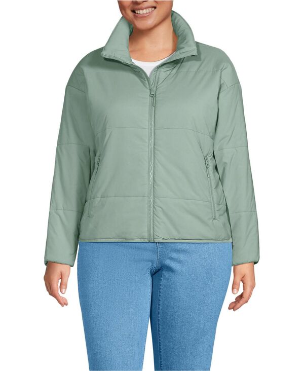 ランズエンド レディース アウター ジャケット・ブルゾン プラスサイズ Lands' End Plusize WanderFree Insulated Jacket Lily pad green グリーン 23,998円
