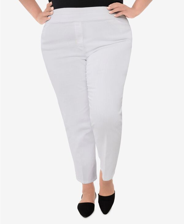アルフレッド ダナー レディース ボトムス カジュアルパンツ プラスサイズ Alfredunner Plusize Women'super Stretch Mid- Rise Short Length Pant White ホワイト