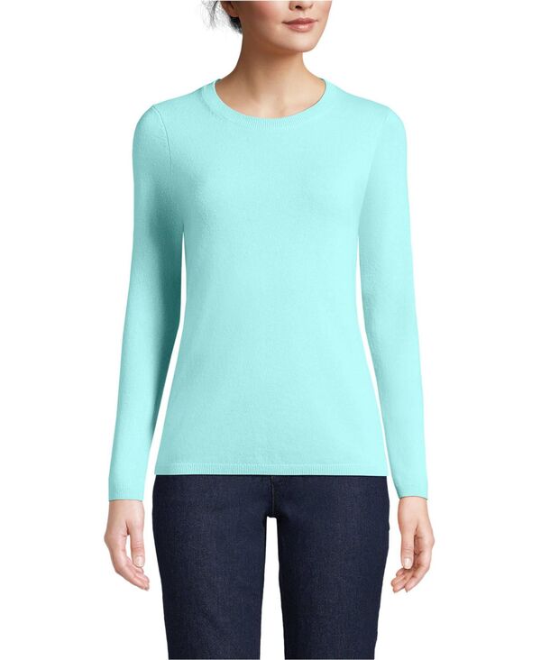 ランズエンド レディース アウター ニット・セーター Lands' End Women's Cashmere Sweater Pale aqua ice アクア
