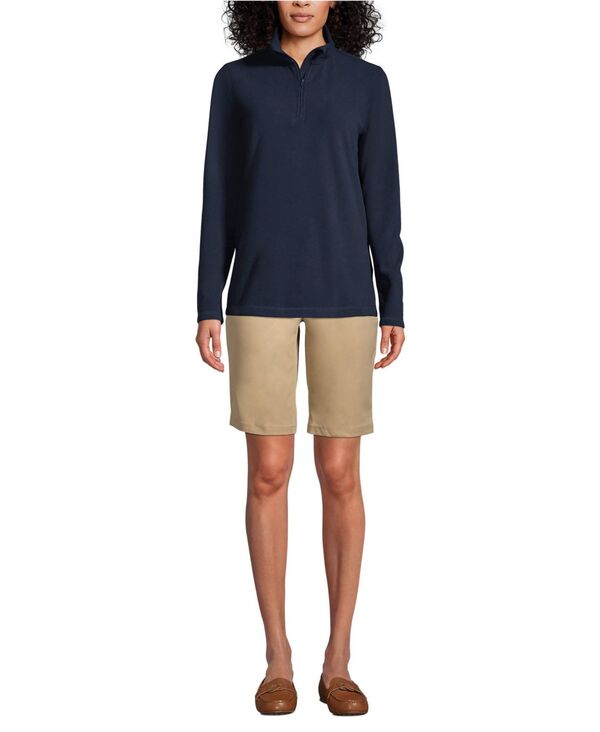 ランズエンド レディース アウター ジャケット・ブルゾン ハーフジップ フリース Lands' End Women's Lightweight Fleece Quarter Zipullover Classic navy ネイビー|ReVida 店
