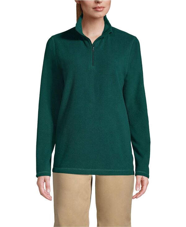 ランズエンド レディース アウター ジャケット・ブルゾン ハーフジップ フリース Lands' End Women's Lightweight Fleece Quarter Zipullover Evergreen|ReVida 店
