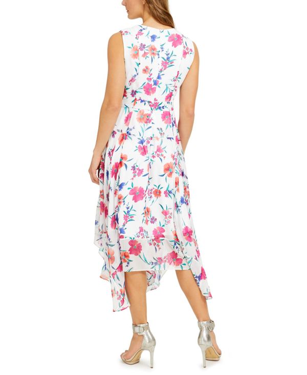 超人気の カルバンクライン レディース ワンピース トップス Floral Belted Chiffon Midi Dress Pink Multi 最安値挑戦 Secom Com Uy