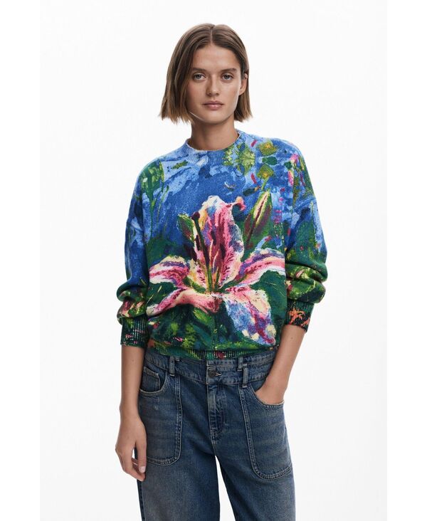 デジグアル レディース アウター ニット・セーター Desigual Women's Garden sweater Multi マルチカラー