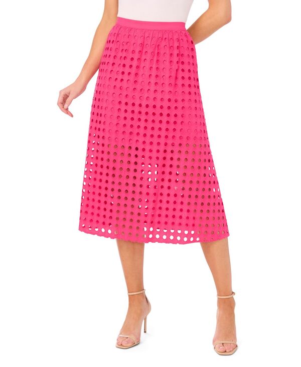 セセ レディース ボトムスカート ミディ CeCe Women's Circleyelet Midi Skirt Pink Taffy ピンク