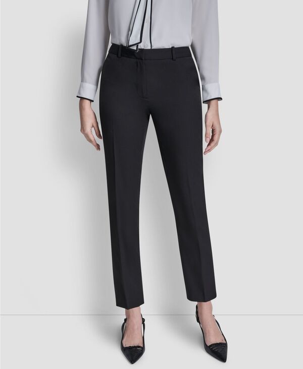 ダナ キャラン ニューヨーク レディース ボトムス カジュアルパンツ プチ アンクル DKNY Petitessex Ankle Mid Rise Pants Jet Black ブラック 13,636円