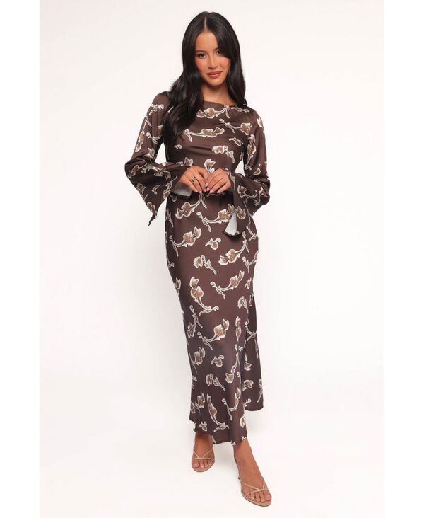 Petal and Pup レディース トップス ワンピース マキシ Petal and Pup Women Maia Long Sleeve Maxi Dress Chocolate orchid チョコレート