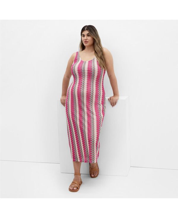 シティーシック レディース トップス ワンピース プラスサイズ CITY CHIC Plusize Leilani Stripe Dressunset Stripe ストライプ|ReVida 店