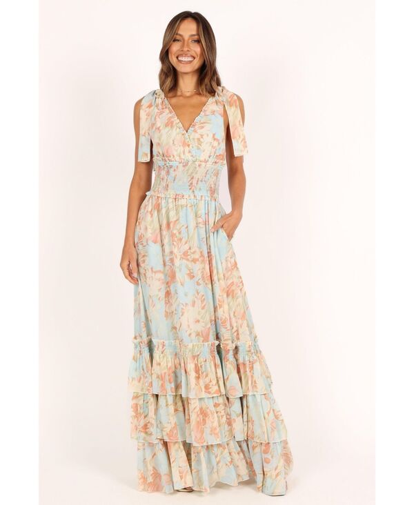 Petal and Pup レディース トップス ワンピース ティアード マキシ Petal and Pup Women's Christabel Tiered Maxi Dress Blue floral ブルー|ReVida 店