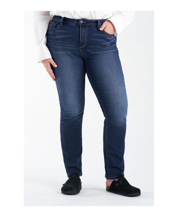 スリンク レディース ボトムス デニムパンツ プラスサイズ SLINK Jeans Plusize High Rise Straight Jeans Gaby