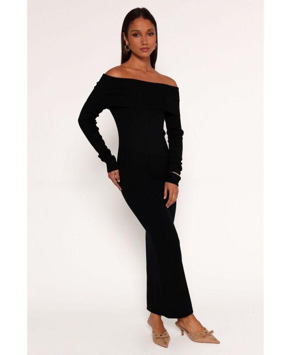 Petal and Pup レディース トップス ワンピース ミディ Petal and Pup Women's Archie Off The Shoulder Midi Dress Black ブラック｜ReVida 店