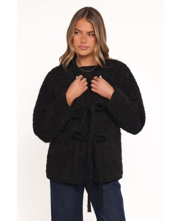 Petal and Pup レディース アウター ニット・セーター カーディガン Petal and Pup Women's Kimmy Bow Oversized Cardigan Black ブラック
