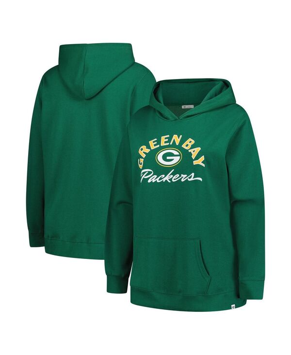 47 ブランド レディース アウター パーカー・スウェット プラスサイズ '47 Brand Women'sGreen Bay Packers Plusize Whirlwind Naomi Hoodie Green グリーン