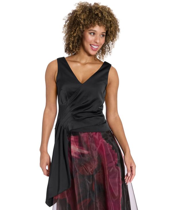 ミューズ レディース トップス シャツ Vネック ノースリーブ Muse Women's V-Neck Sleeveless Top Black ブラック|ReVida 店