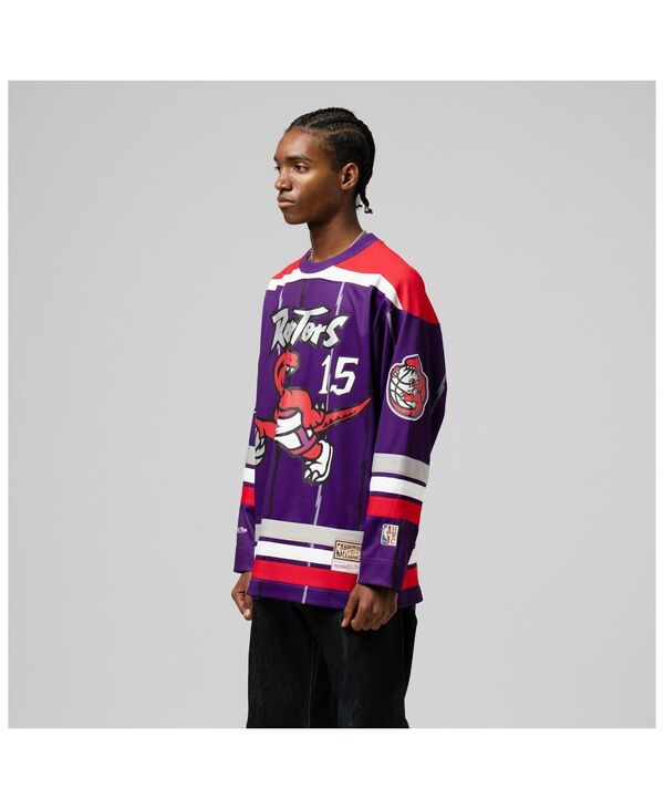ミッチェル&ネス メンズ トップス シャツ ジャージー Mitchell & Ness Men's and Women's Vince Carter Purple Toronto Raptors maxed Out Fashion Hockey Jersey Purple パープル｜ReVida 店
