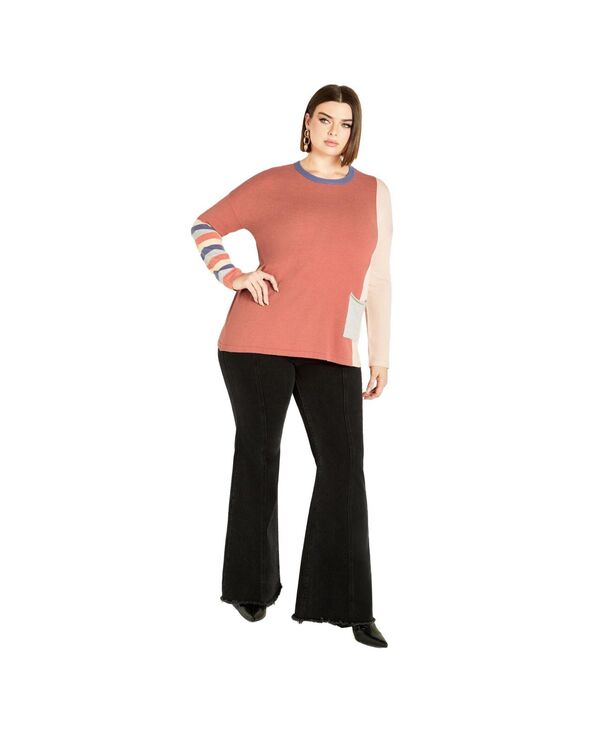 アベニュー レディース アウター 編み物・プルオーバー AVENUE Women\u0027s Luna Sweater Peach 桃 セーター-トップス